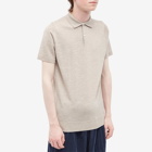 John Smedley Men's Payton Merino Knit Polo Shirt in Soft Fawn