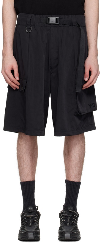 Photo: Y-3 Black Belted Shorts