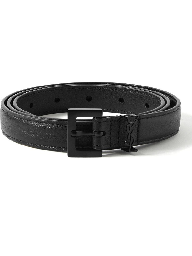 Photo: SAINT LAURENT - 2cm Full-Grain Leather Belt - Black