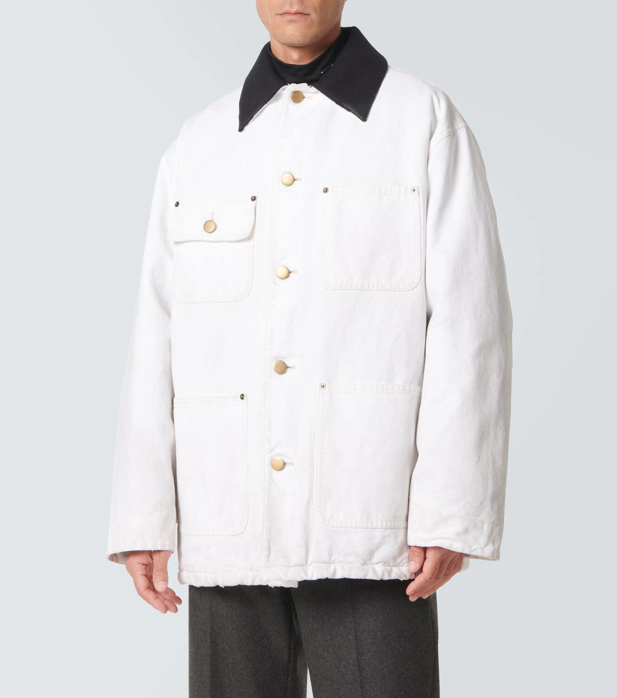 ブルゾン Prada White Cotton Reversible Jacket 26645945_56275860_600.jpg