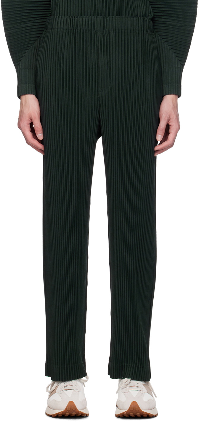 HOMME PLISSÉ ISSEY MIYAKE Green Monthly Color August Trousers 
