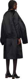 Comme des Garçons Black Satin Thick Midi Dress