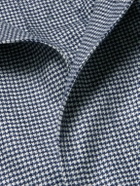 Dunhill - Belted Houndstooth Cashmere Coat - Blue