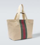 Gucci Web Stripe canvas tote bag
