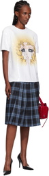 Pushbutton White Crying Girl Sequin T-shirt