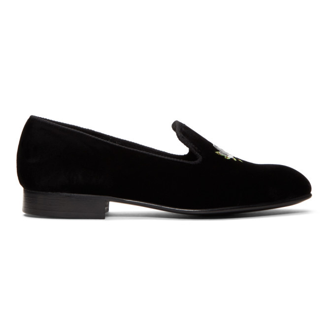 Photo: Churchs Black Velvet Sovereign Rose Slippers