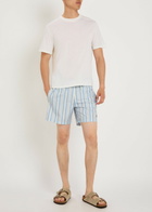 Moncler Striped Nylon Swim Shorts Blue