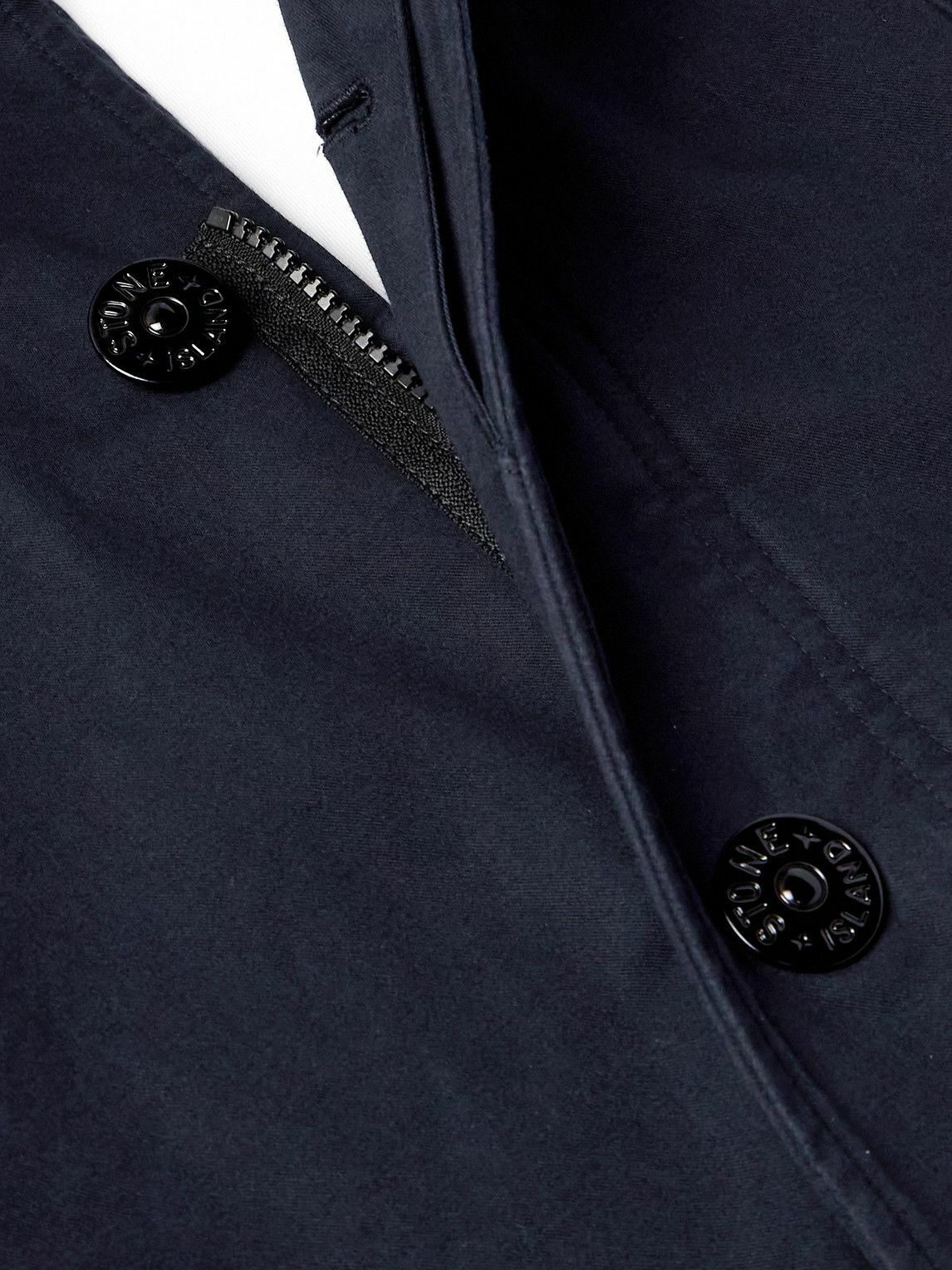Stone Island - Garment-Dyed Organic Raso Gommato 3L Coat - Blue