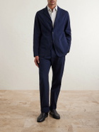 Hartford - Julian Textured Cotton Blazer - Blue