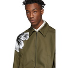 Neil Barrett Khaki Flower Coach Jacket