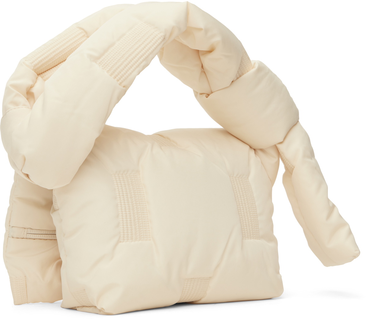ISSEY MIYAKE Beige Square Cushion Bag