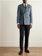 Boglioli - K-Jacket Slim-Fit Double-Breasted Unstructured Virgin Wool Suit Jacket - Blue