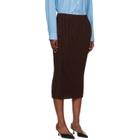ISSEY MIYAKE Brown October Spongy-58 Midi Skirt