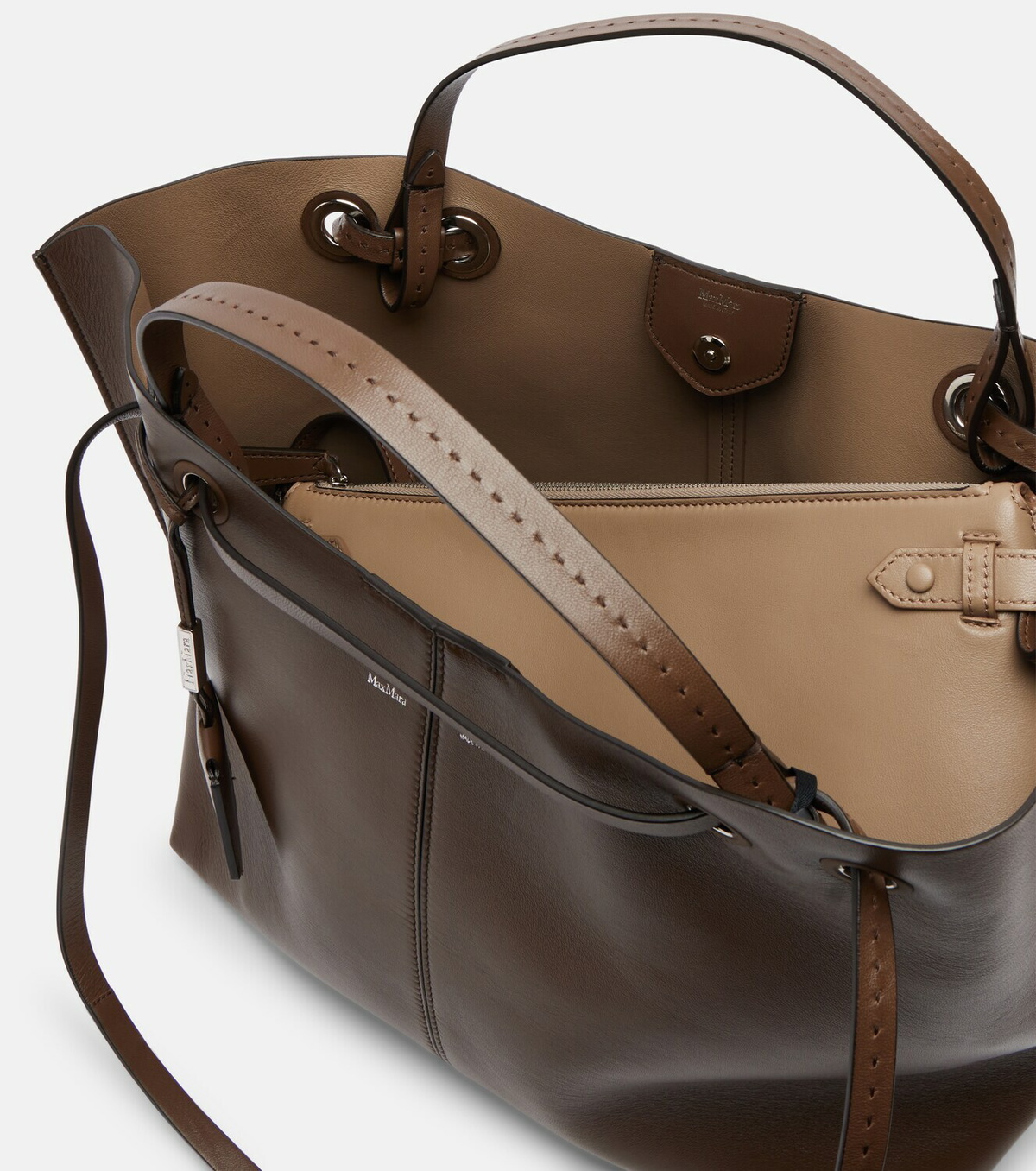 Max Mara Large leather tote bag
