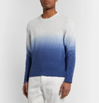Altea - Dégradé Cotton and Linen-Blend Sweater - Blue