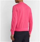 Moncler - Slim-Fit Logo-Embroidered Loopback Cotton-Jersey Sweatshirt - Pink