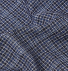 Oliver Spencer - Checked Cotton Pocket Square - Blue