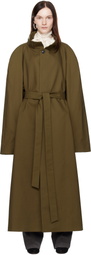 MARIE ADAM-LEENAERDT Khaki Multiple Ways Skirt Trench Coat