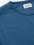 HARTFORD - Slub Cotton-Jersey Sweatshirt - Blue