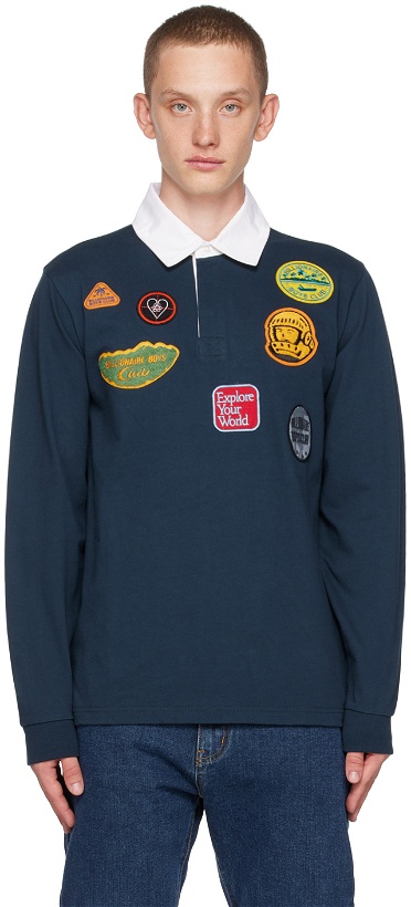 Photo: Billionaire Boys Club Navy Patches Rugby Polo