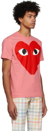 COMME des GARÇONS PLAY Pink Big Red Heart T-Shirt