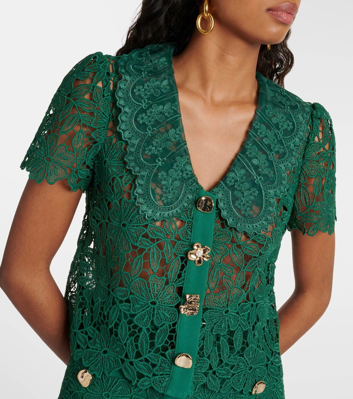 self-portrait Women's Lace Top Yellow