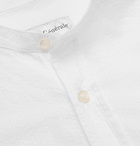 Officine Generale - Slim-Fit Grandad-Collar Cotton-Seersucker Shirt - Men - White