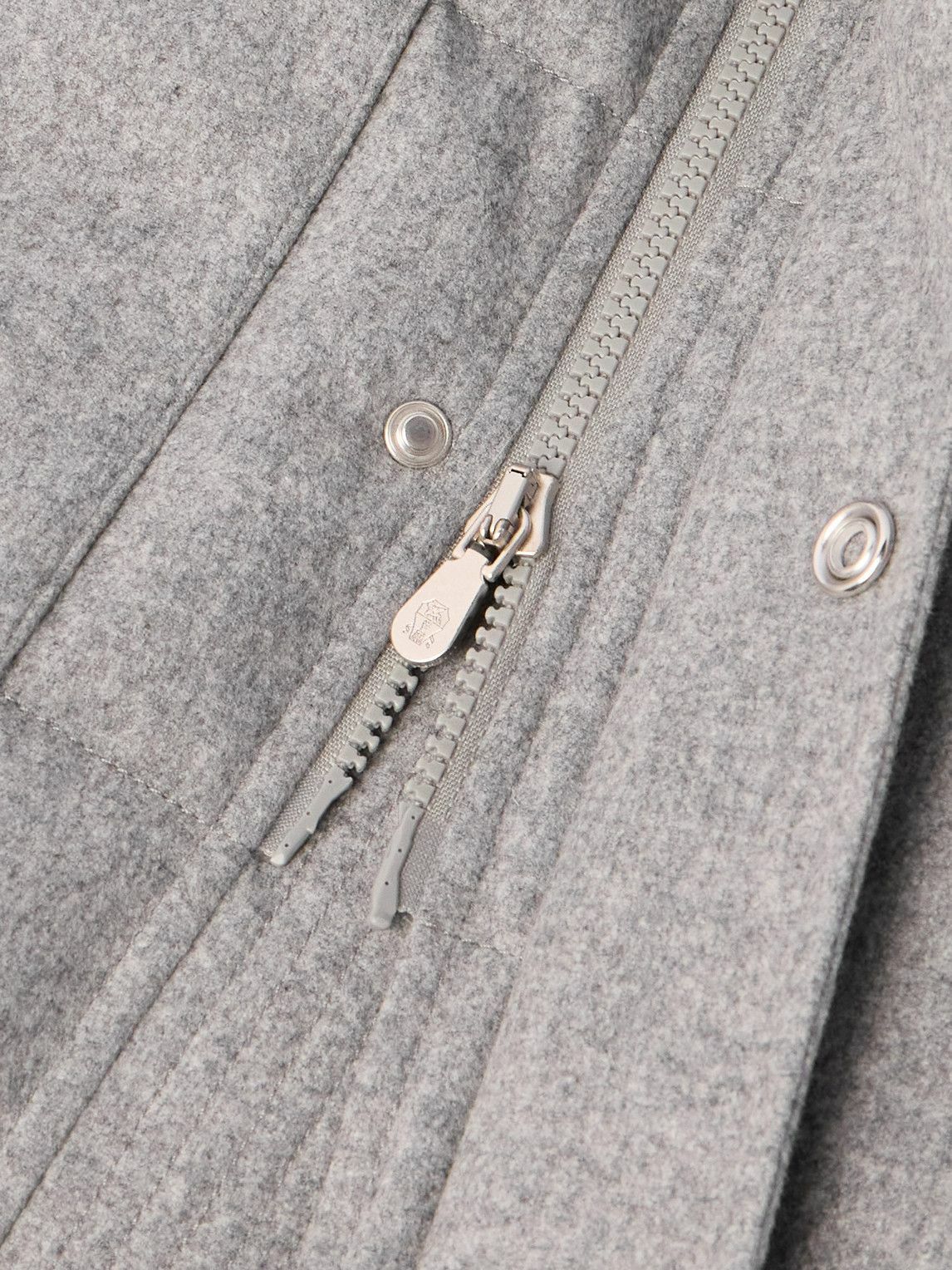Brunello Cucinelli - Quilted Wool Down Parka - Gray
