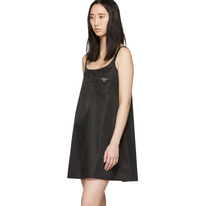 Prada Black Triangle Logo Dress Prada
