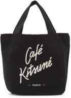 Maison Kitsuné Black 'Café Kitsuné' Mini Tote