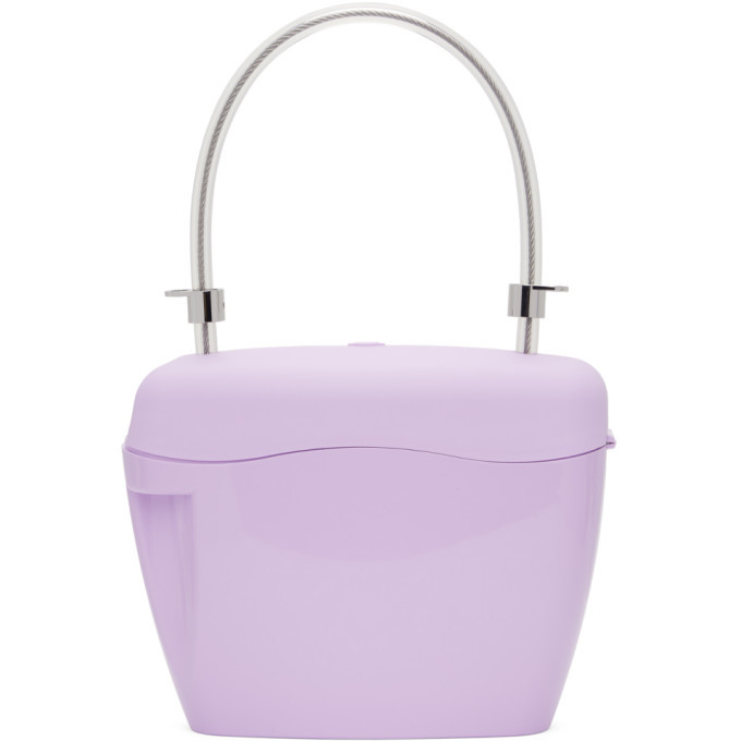 Palm Angels Purple Padlock Shoulder Bag Palm Angels