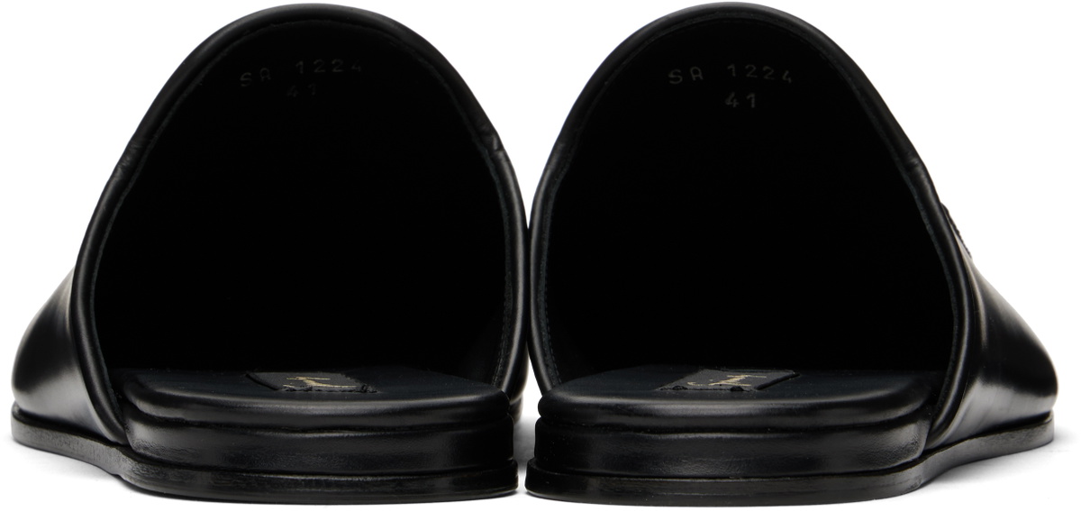 Givenchy Black Leather Slippers