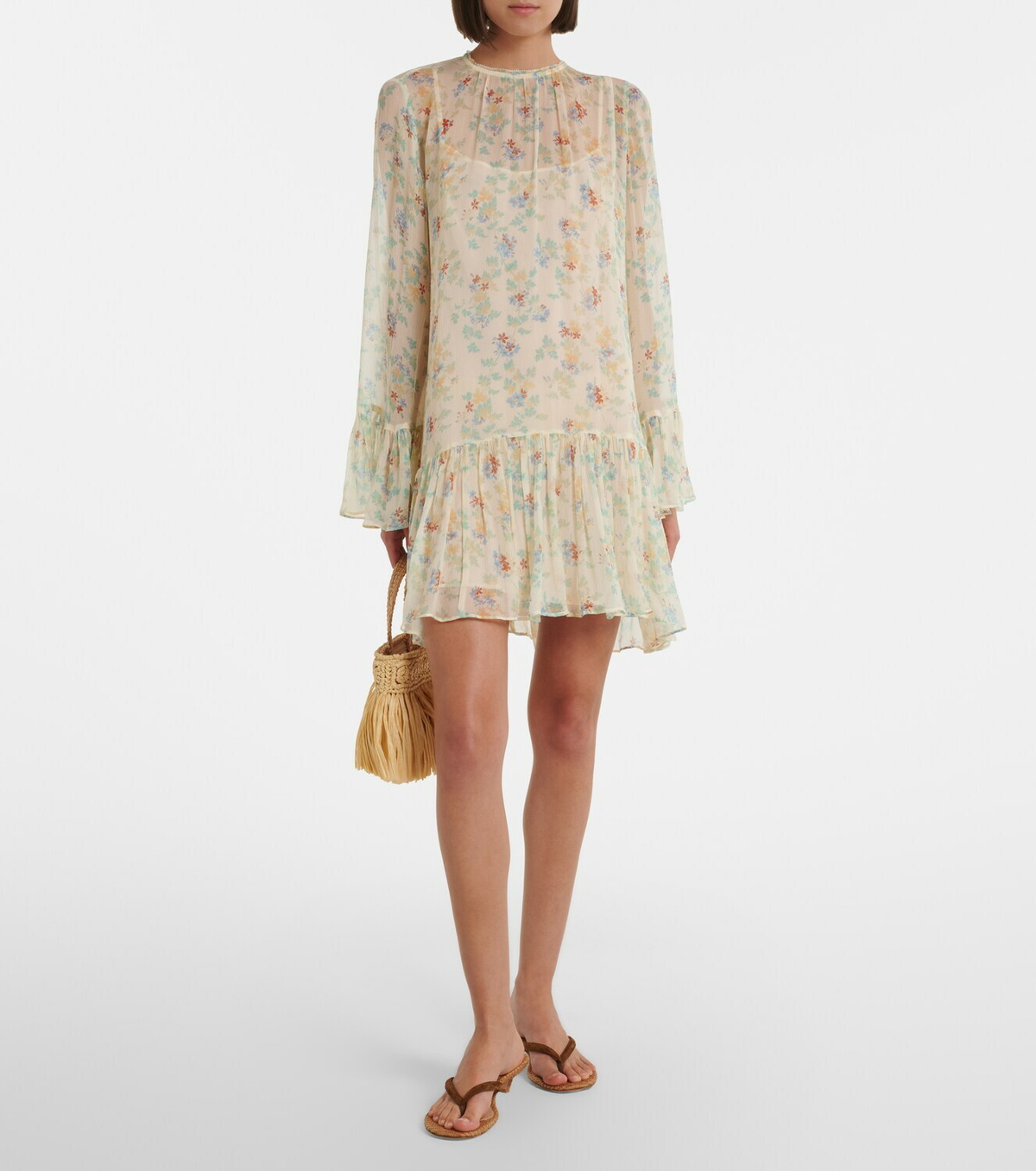 Ulla Johnson Emmeline floral silk chiffon minidress