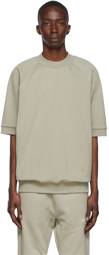 Photo: Essentials Green Raglan Short Sleeve Sweatshirt