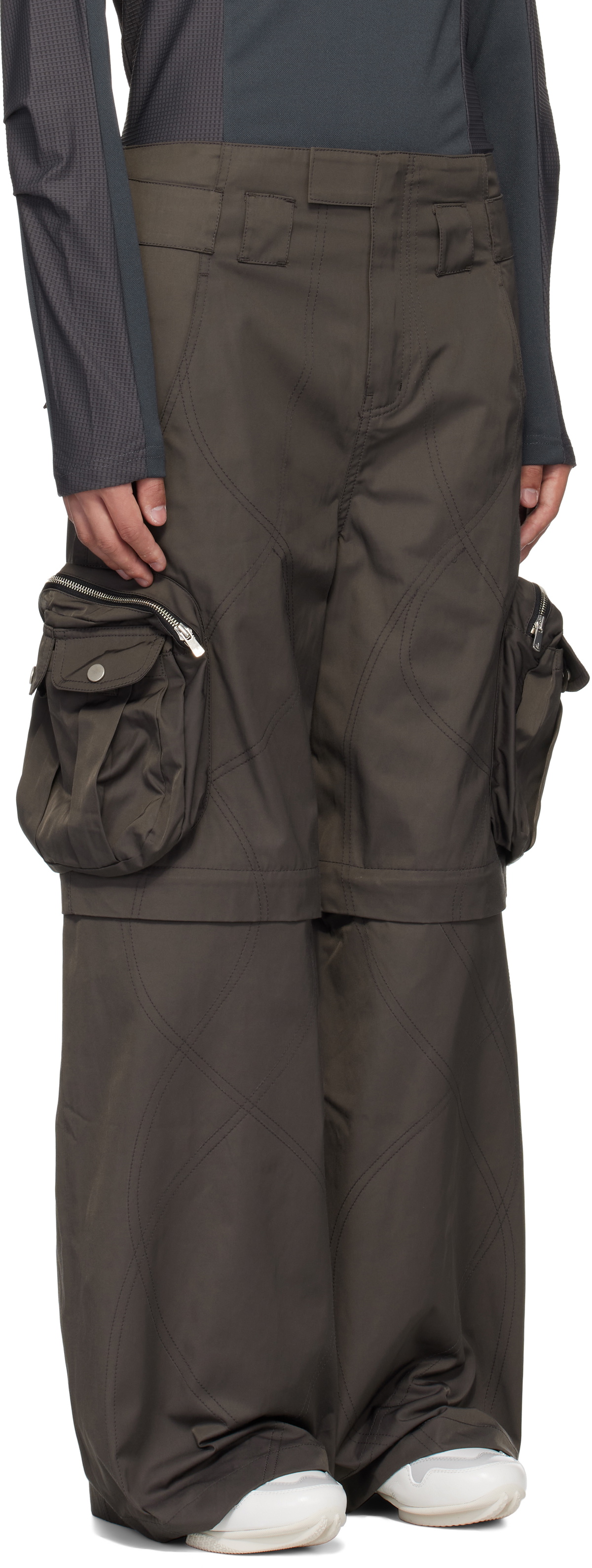 FFFPOSTALSERVICE Gray Diffraction Convertible Cargo Pants