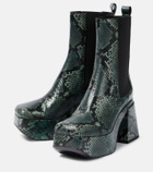 Dorothee Schumacher Snake-printed leather Chelsea boots