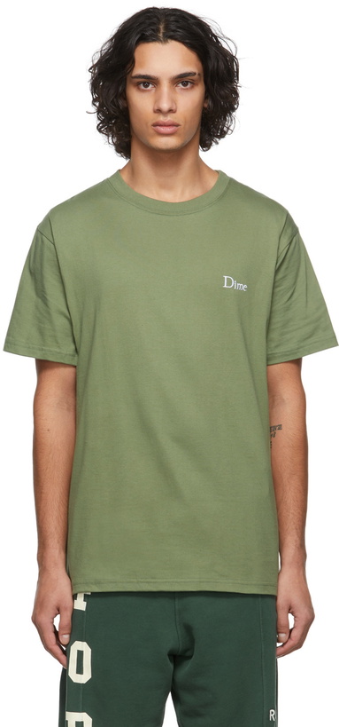 Photo: Dime Green Classic Small Logo T-Shirt