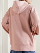 Acne Studios - Fonbar Oversized Logo-Appliquéd Cotton-Jersey Hoodie - Pink