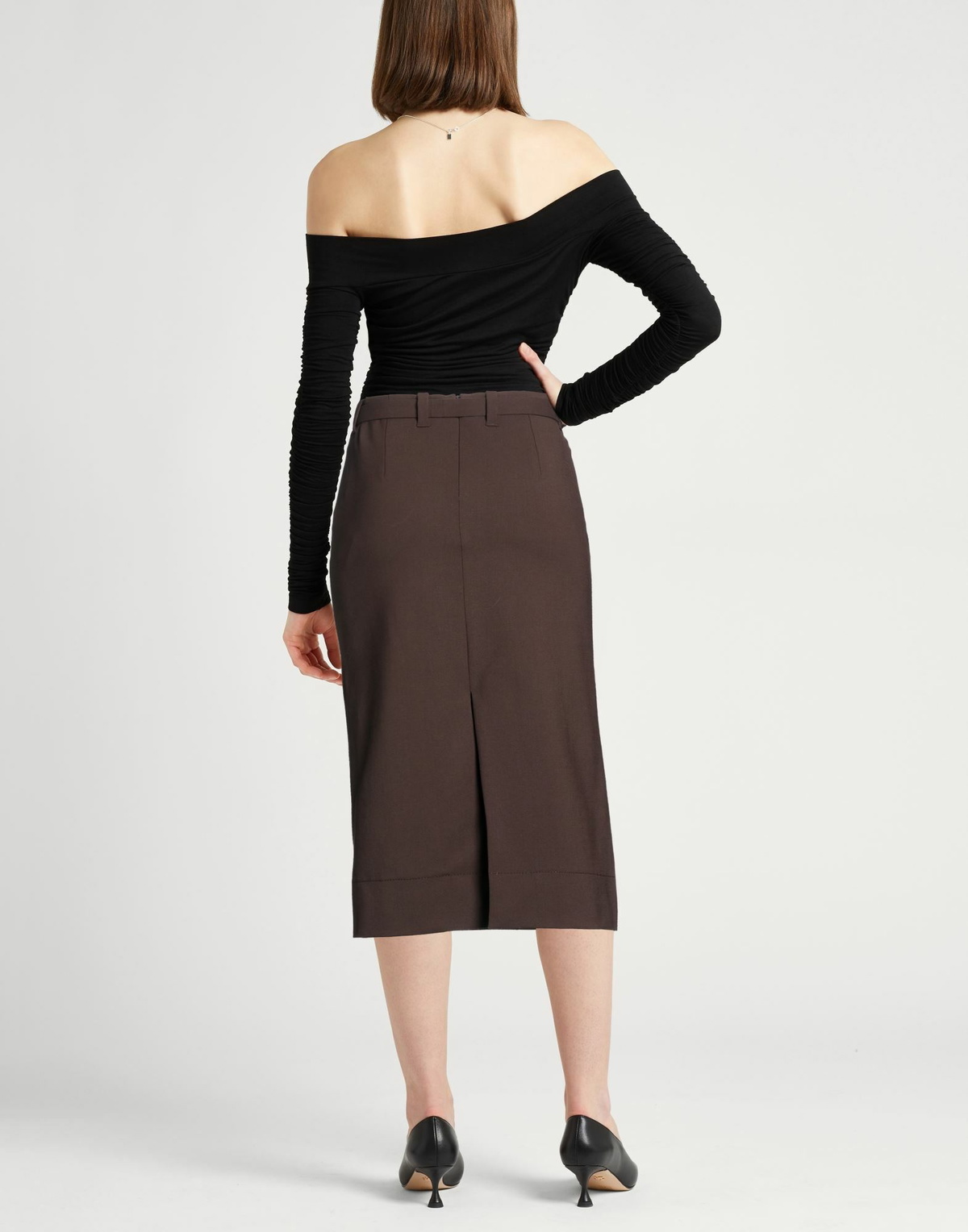 Incotex By Slowear Womens Midi skirt Dark in Brown