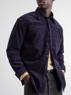 NN07 - Casper 50002 Organic Cotton-Corduroy Overshirt - Blue