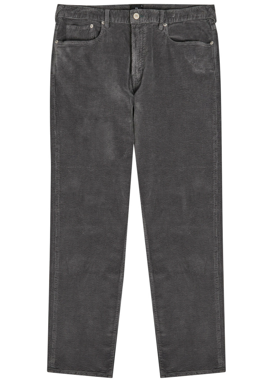 PS Paul Smith Tapered-leg Corduroy Trousers Grey
