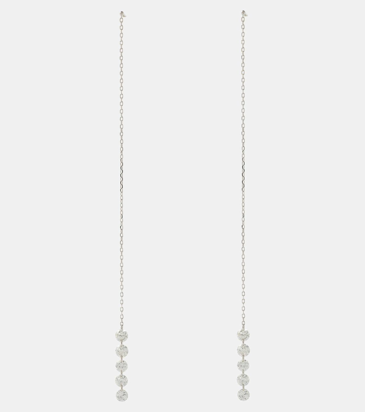 Persée Danaé 18kt white gold drop earrings with diamonds
