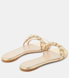 Giambattista Valli Metallic leather mules