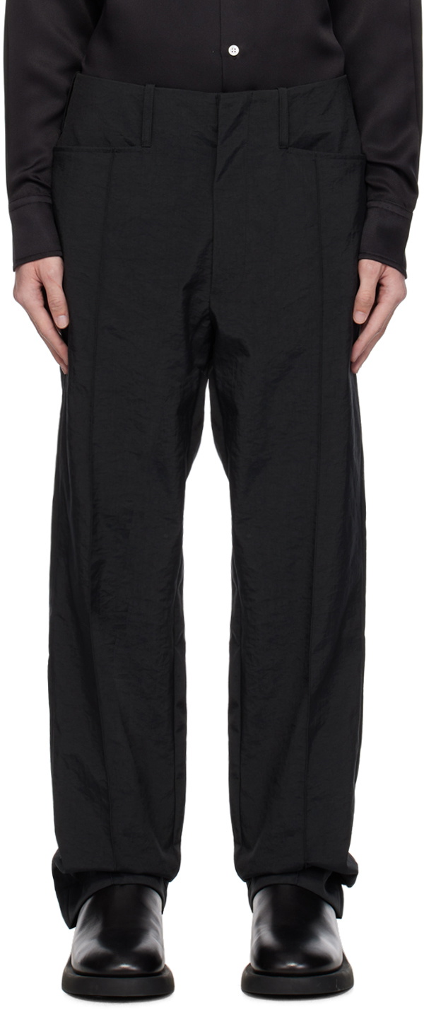 Factor's Black Pinched Seam Trousers