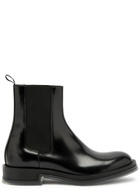 Alexander Mcqueen Leather Chelsea Boots Black