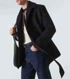 Gucci Web Stripe double-breasted wool peacoat