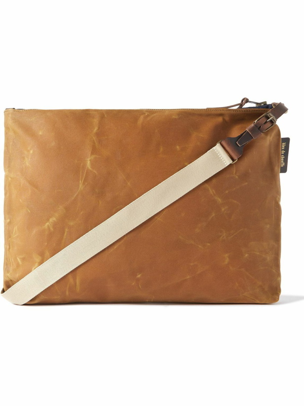 Photo: Bleu de Chauffe - Baston2 Leather-Trimmed Cotton-Canvas Messenger Bag