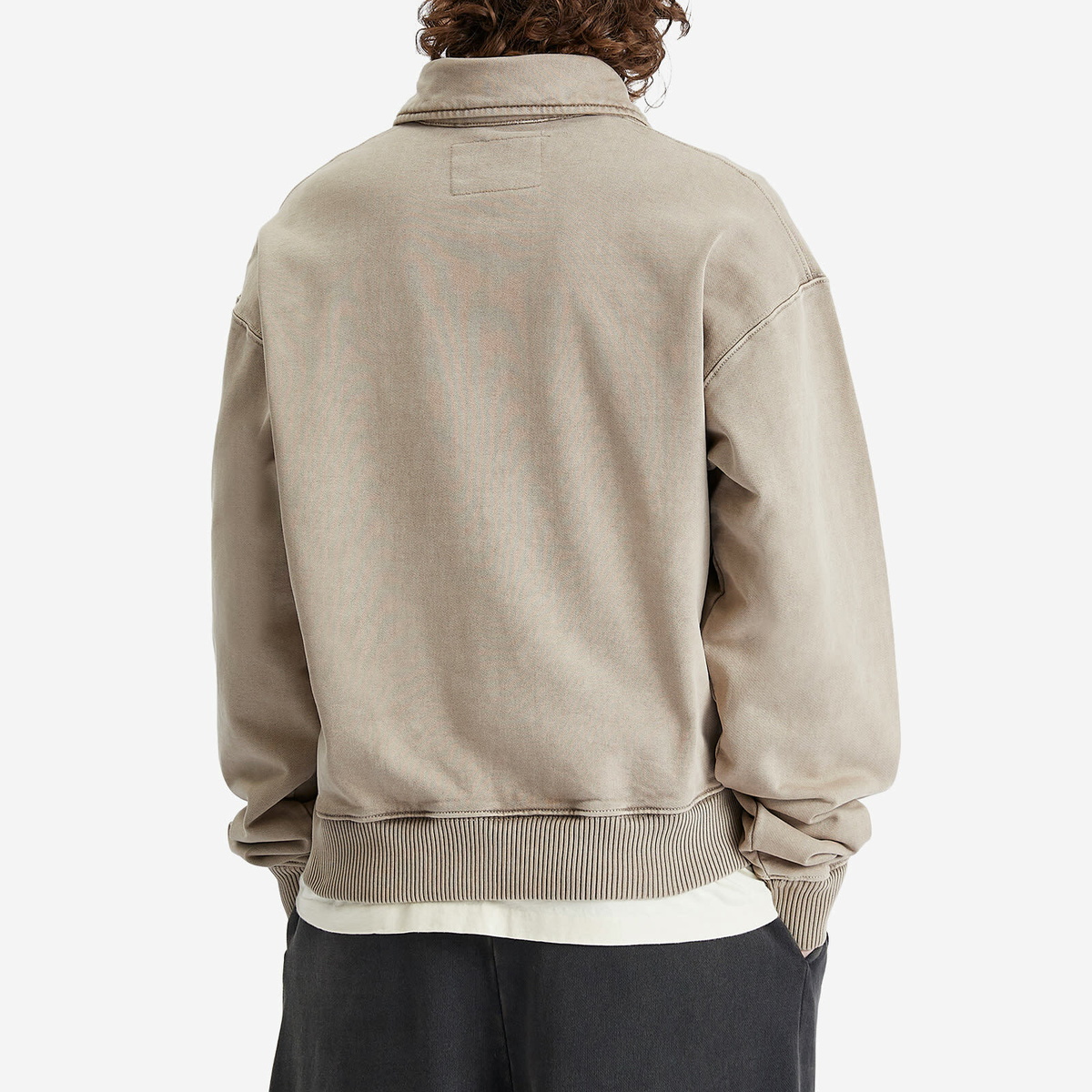 Story mfg. Men's Geo Quarter Zip Pullover Sweat in Oak Story Mfg.