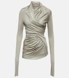 Rick Owens - Lilies Magentic jersey top