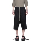 Rick Owens Drkshdw Black Drawstring Karloff Pods Shorts